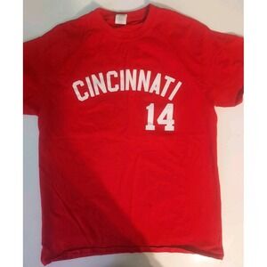 Cincinnati Reds T‎ Shirt M Pete Rose Signature On Back